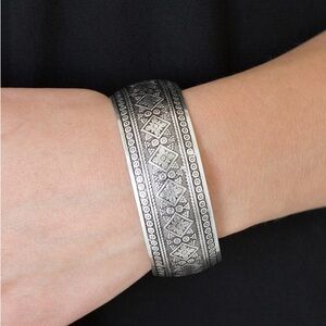 Gorgeously Gypsy - Silver Cuff Bracelet